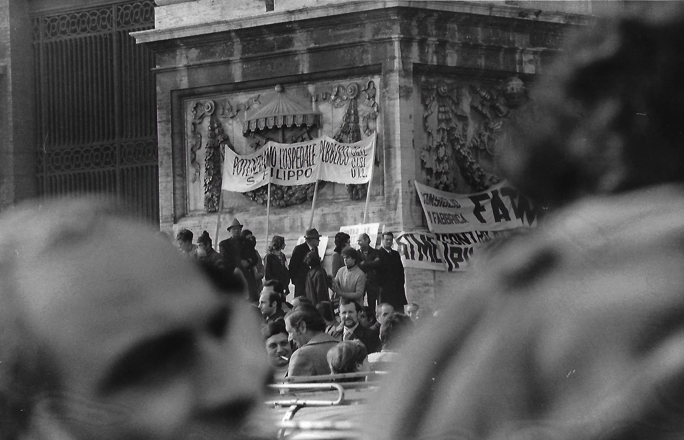 29 gennaio 1974 - Roma - Manifestazione per contratto unico ospedalieri