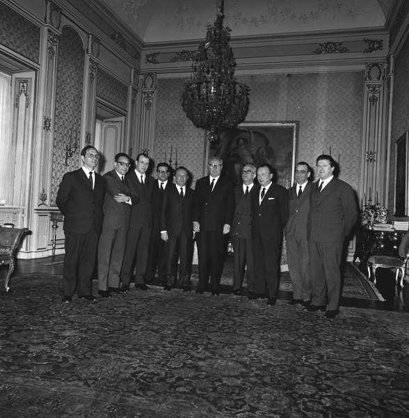 20 feb 1965 Saragat Viglianesi e segreteria UIL (Foto Presidenza della Repubblica)