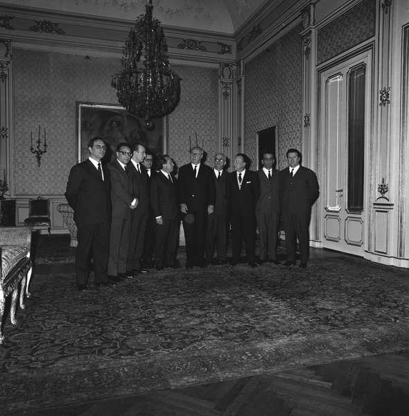 20 feb 1965 Saragat Viglianesi e segreteria UIL (Foto Presidenza della Repubblica)