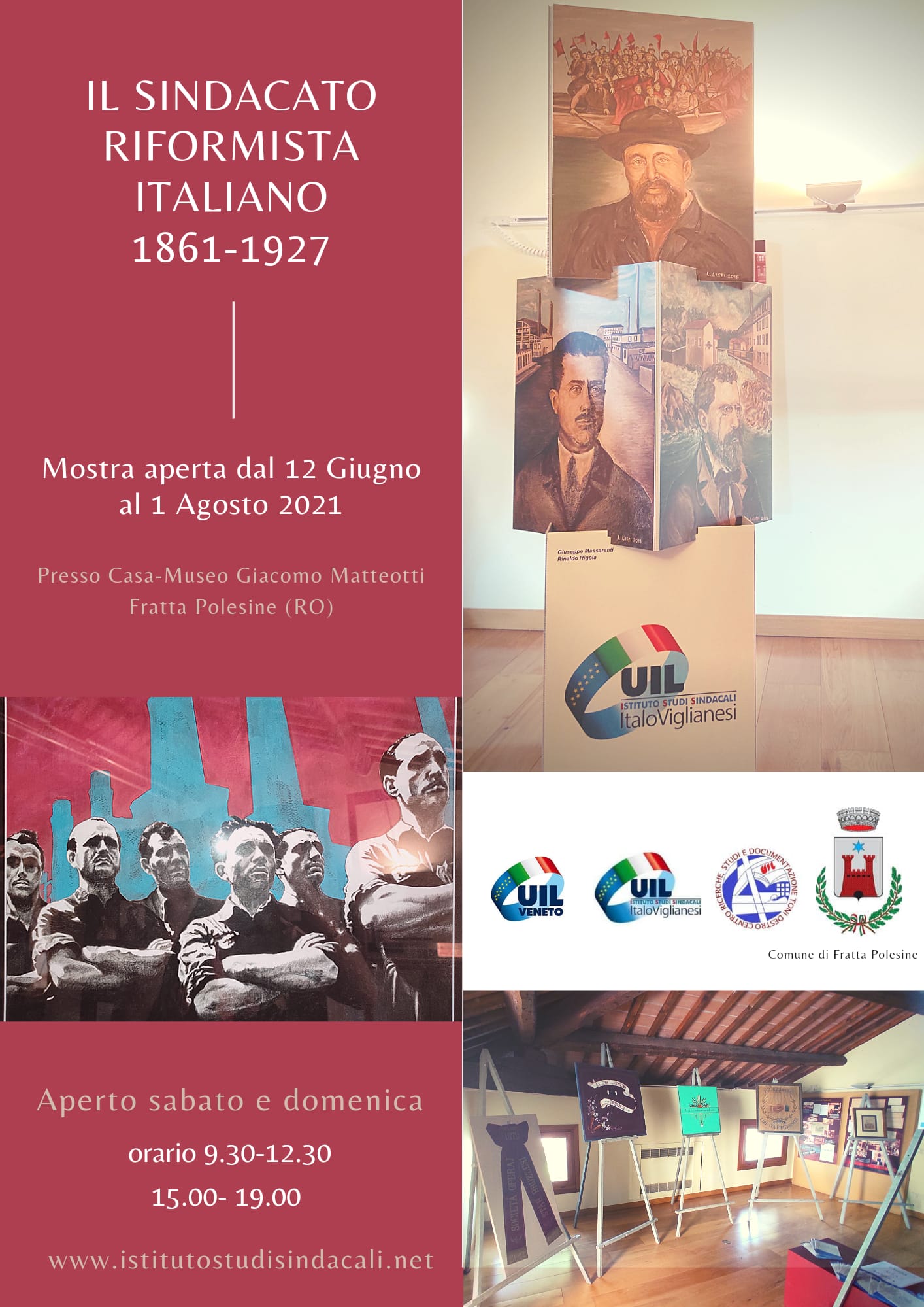 12 giugno 2021 Fratta Polesine Riformismo sindacale Italiano con mostra Il sindacato riformista dalle origini a Bruno Buozzi Casa Matteotti
